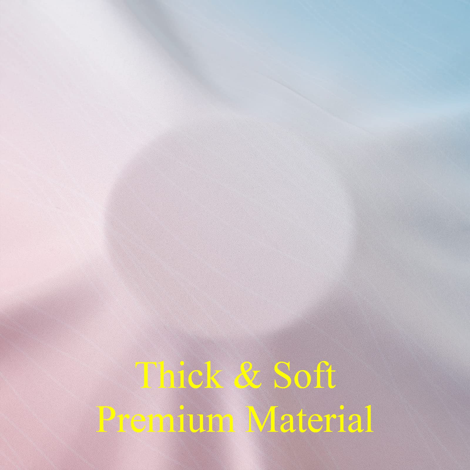 Estelar Textiler Pink and Blue Ombre Curtains for Bedroom 72 Inch Long