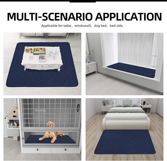 Easy-Going Sectional Couch Covers for Dogs L Shape Sofa Cover Reversible Sofa Slipcover Chaise Lounge Cover Furniture Protector Cover for Pets Dog Cat (42 x 52 inches, Navy/Navy)