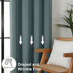 Simplebrand Dark Green Blackout Curtains for Bedroom 96 Inches Long 2 Panels, Solid Thermal Insulated, Energy Saving Living Room Window Treatment Curtains Blackout Drapes, W50 x L96 Inch, Dark Green