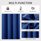 Joydeco Blackout Curtains 84 inches Long 2 Panels Set, Thermal Insulated Long Curtains & Drapes 2 Burg, Room Darkening Grommet Drapes for Bedroom Living Room Windows (W42 x L84 Inch, Royal Blue)