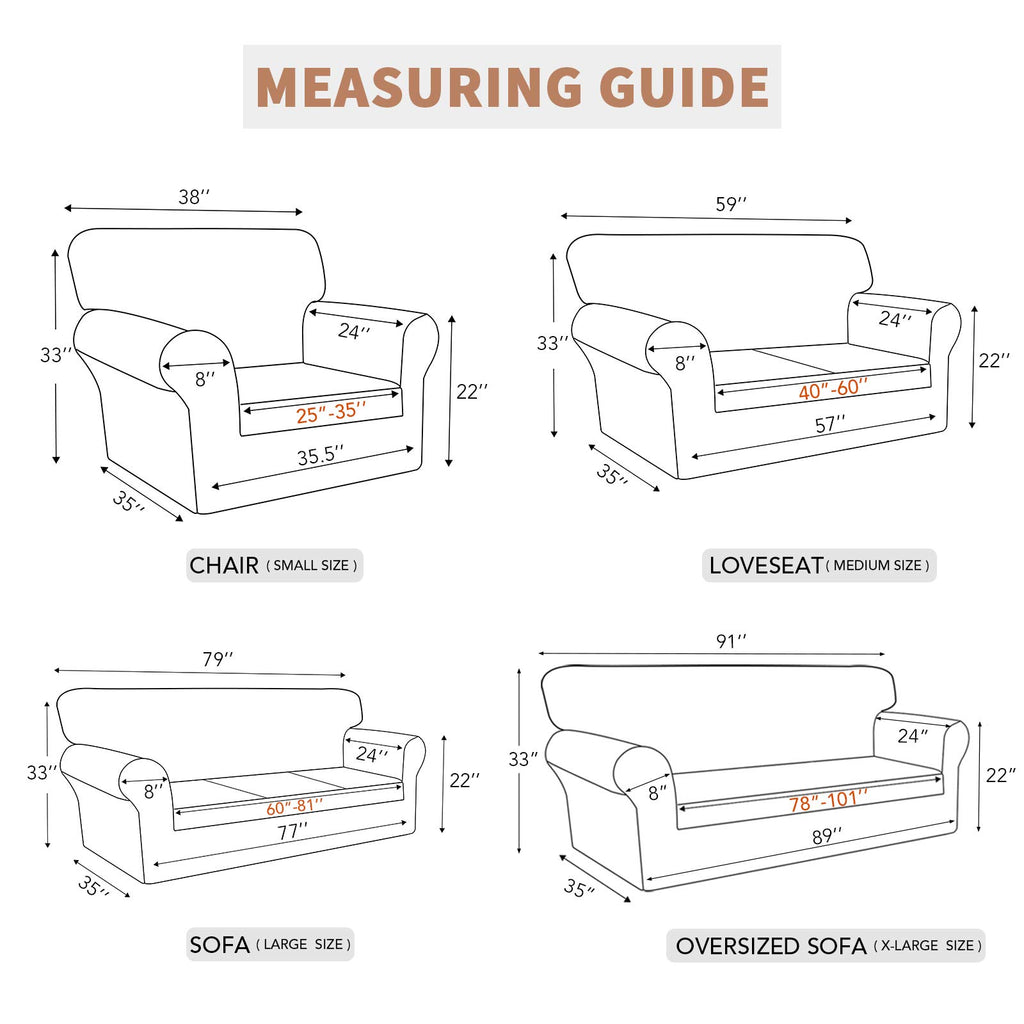 Easy-Going 100% Waterproof Couch Cover, 3 Cushion Oversized Sofa Cover