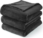 BEDELITE Fleece Blanket Charcoal Grey Throw Blankets for Couch & Bed, Luxury Plush Cozy Fuzzy 50x70 inches, Super Soft Warm Lightweight Throw for Travel Camping