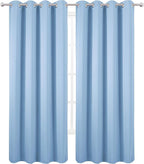 LEMOMO Sky Blue Thermal Blackout Curtains/52 x 95 Inch/Set of 2 Panels Room Darkening Curtains