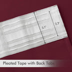 MIULEE Christmas Wine Red Back Tab Blackout Curtains 84 Inch Length 2 Panels Set for Living Room Bedroom Privacy, Rod Pocket/Pinch Pleat Thermal Insulated Room Darkening Pleated Light Blocking Drapes