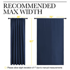 NICETOWN Blackout Curtains for Bedroom, Blackout Draperies, Home Decorations Thermal Insulated Solid Rod Pocket Blackout Drapes for Cafe (Navy, One Pair, 70 x 63-inch)