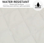 Easy-Going Reversible Couch Cover for 3 Cushion Couch Sofa Cover for Dogs Water Resistant Furniture Protector Cover with Foam Sticks Elastic Straps for Pet Cat (Sofa, Ivory/Ivory)