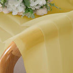 Chyhomenyc Mustard Yellow Sheer Curtains 84 Inches Long, Light Filtering Window Sheer Curtain Panel Drapes, Elegant Rod Pocket Soft Voile for Bedroom Living Room, Each 42Wx84L Inches, 2 Panels