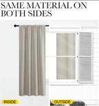 NICETOWN Blackout Curtains for Living Curtains, Room Darkening Window Curtain Panels, Easy-Care Solid Thermal Insulated Draperies/Drapes for Daughter Room (Natural, 2 Panels, 34 by 72)