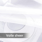 SpaceDresser Sheer Voile Window Treatment Rod Pocket Curtain Panels for Kitchen Bedroom Living Room Drapes Sunlight Filtering Privacy Semi Home Decor Assorted Colors Sizes (Optical White, 52 W x 63 L)