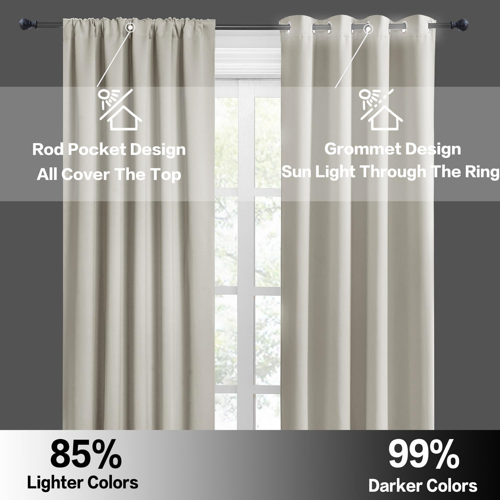 RYB HOME Cafe Curtains 24 inch Length, RV Camper Window Curtains