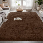 5x7 Area Rugs for Living Room Rug: Soft Fluffy Shag Brown Rugs for Bedroom, Non-Slip Large Fuzzy Plush Rug Indoor Floor Carpet for Nursery Kids Boys Girls Room, Dorms, Playroom, Modern Home Decor