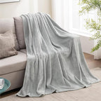 BEDELITE Fleece Blanket Light Grey Throw Blankets for Couch & Bed, Luxury Plush Cozy Fuzzy 50x60 inches, Super Soft Warm Lightweight Throw for Travel Camping