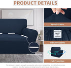 Easy-Going 100% Waterproof Oversized Chair Couch Cover, Dual Waterproof Sofa Cover, Stretch Jacquard Sofa Slipcover, Leakproof Furniture Protector for Kids, Pets, Dog and Cat, Dark Blue