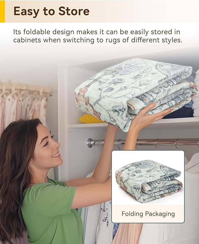 RELEANY Area Rugs 2'x10' Runner Rug Non Slip Washable for Kitchen Hallway Bedroom Beside Laundry Room Bathroom Rug, Floor Carpet, Light Yellow Carbon Grey Orange