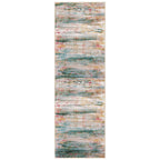 KOZYFLY Modern Abstract Kitchen Runner Rug, 2x6 Washable Rug Runner Non-Slip Soft Hallway Runner Rugs, Green Print Carpet Runner for Entryway Bathroom Laundry Room Foyer