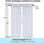 Simplebrand Hunter Green Sheer Curtains 96 Inches Long 2 Panels, Light Filtering Rod Pocket Solid Color Window Sheer Curtain Panels, Elegant Curtains & Drapes for Living Room, Bedroom, 42" W x 96" L