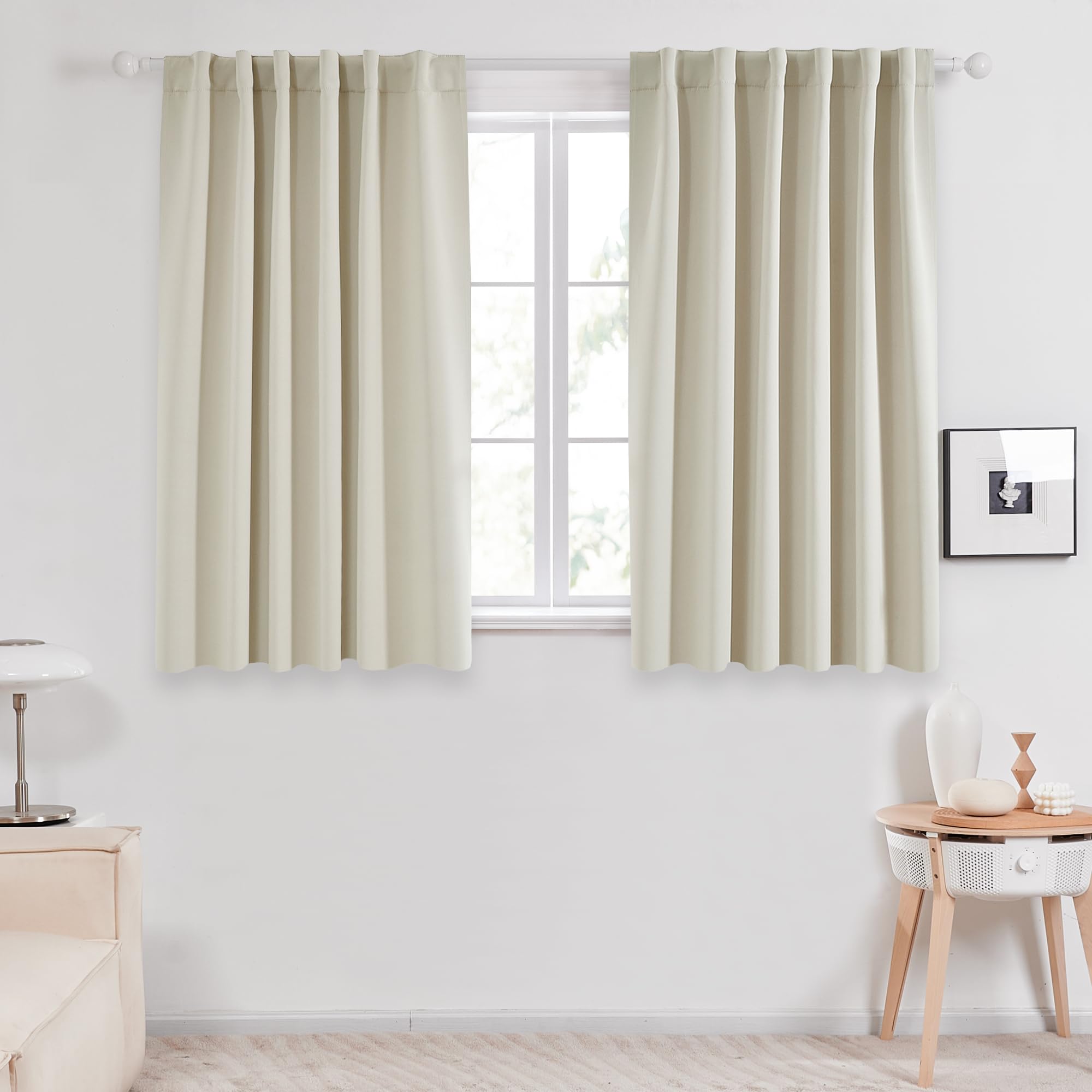 Deconovo Blackout Curtains for Bedroom, Living Room Curtains 54 Inches Long