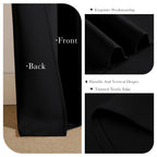 PONY DANCE Black Curtains for Windows, Bathroom Curtains Small Window Drapery Blackout Privacy Drapes for Cafe Bedroom Panels, Width 29 by Length 24, 1 Pair