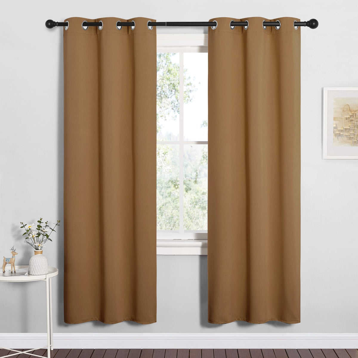 NICETOWN Navy Blackout Curtains for Kid's Room 34" Wide x 72" Long 2 Panels