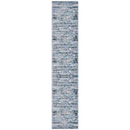 Lansny Modern Abstract Runner Rug 2x12, Grey Blue White Washable Long Kitchen Runner Non-Slip Soft Hallway Rug Runner Thin Print Faux Wool Carpet for Entryway Bedroom Laundry Room Indoor Home Decor