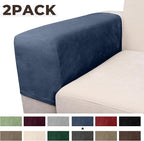 Couch Arm Covers 2 Pcs Sofa Armrest Covers Stretch Couch,Armrest Cover for Chairs Scratch-Resistant Sofa Arm Cover Armchair Slipcovers,Berlin Blue