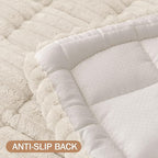 Smiry Couch Cover for Dogs Washable, Non Slip Fuzzy Pet Couch Covers for 3 Cushion Sofa Pet Friendly, Thick Soft Sofa Slipcovers Cushion Protector (White, 27.6" x 47")