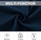 NICETOWN Blackout Kitchen Curtains and Draperies - Navy Half Window Treatment Short Curtain Panels with Grommet-Top Design for Kitchen/Bathroom/Cafe, 42W x 36L.2 inches Header, 2 Panels