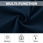 NICETOWN Blackout Kitchen Curtains and Draperies Navy for Kitchen Bathroom