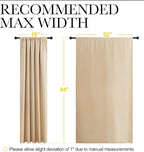 NICETOWN Room Darkening Curtains for Bedroom - Home Decoration Privacy Protection Thermal Insulated Solid Drapes/Draperies for Large Window (Biscotti Beige, Set of 2, 52 x 84 inches)