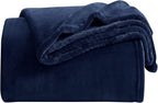 KMUSET Fleece Blanket Throw Size Navy Lightweight Super Soft Cozy Luxury Bed Blanket Microfiber Factory Shop