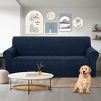 U-NICE HOME Stretch Couch Cover Sofa Cover Washable Sofa Slipcover Furniture Protector for 3 Cushion Couch Sofa Pet Friendly(Sofa, Navy)