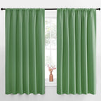 NICETOWN Blackout Curtains for Bedroom, Blackout Curtain Panels, Froest Green, 1 Pair, 70 by 63-inch, Window Treatment Energy Saving Thermal Insulated Solid Rod Pocket Blackout Drapes/Draperies
