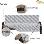 Easy-Going Futon Sofa Slipcover - Reversible Armless Couch Cover - Water Resistant for Pets & Kids (Light Gray/Light Gray)