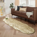 Ciicool Ultra Soft Faux Sheepskin Fur Rug 2x6 Feet Fluffy Rug for Bedroom