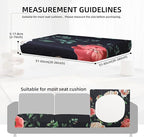 8Pcs Outdoor Cushion Covers, Patio Cushion Covers,Stretch Elastic Slipcovers, Replacement Washable & Reusable Furniture Protector for Patio Couch (Death of Summer-Pattern,Cover Only)