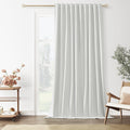 Guken White 100% Blackout Linen Curtains 70 Inch Wide by 108 Inch for Living Room Bedroom Back Tab Thermal Insulated Black Out 1 Drapes Room Darkening Window Curtains,1 Panel