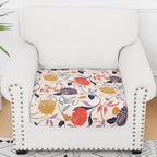 Smiry Printed Couch Cushion Covers, Stretch Soft Couch Covers for Sofa, Washable Non-Slip Sofa Slipcover Furniture Protector for Indoor and Outdoor (1 Pack, Orange)