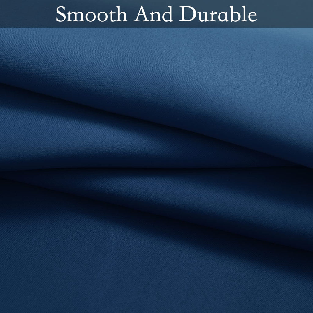 SimpleHome Blue to Grey White Ombre Room Darkening Curtains 63 Inch