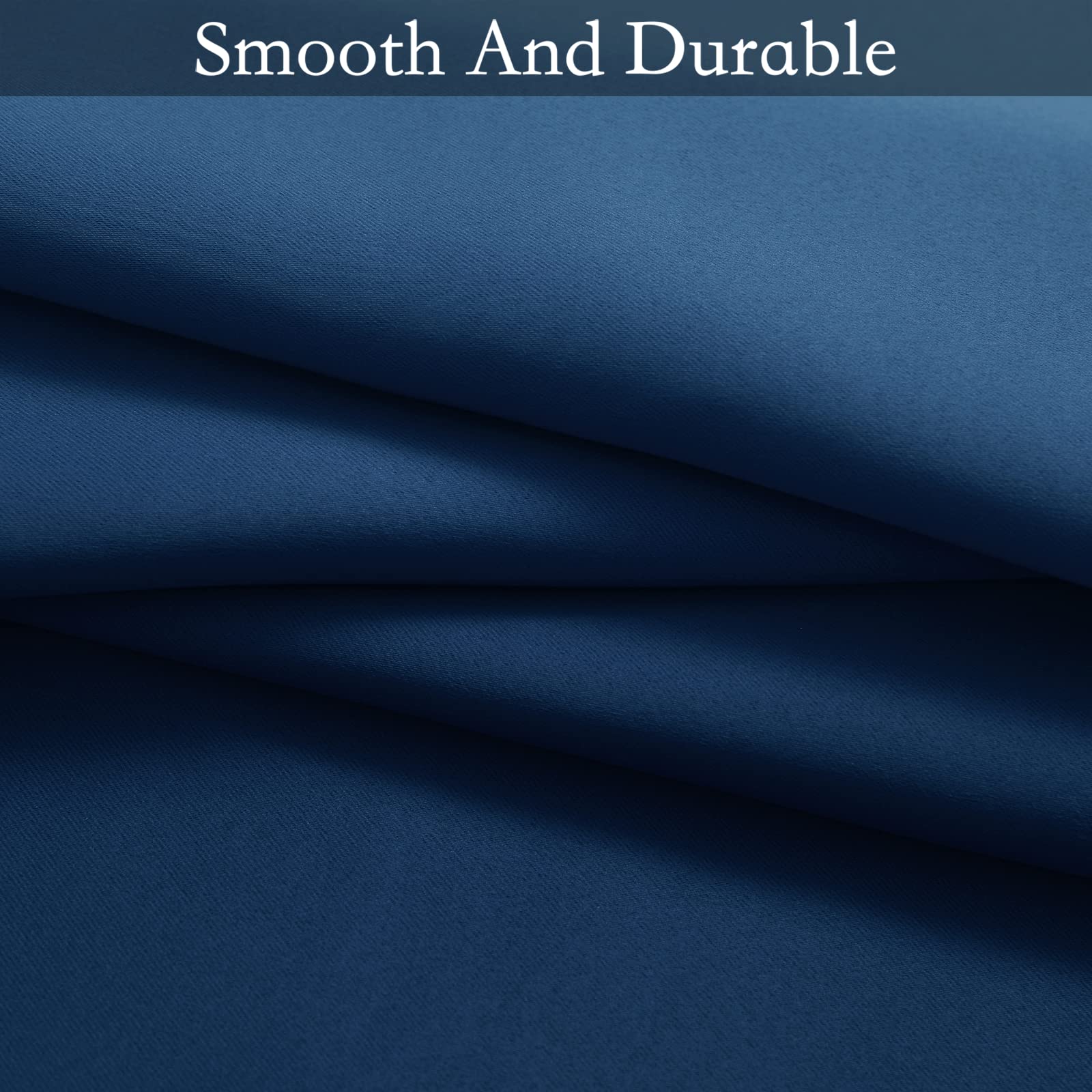 SimpleHome Blue to Grey White Ombre Room Darkening Curtains 72 Inch