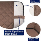 PureFit Reversible Quilted Sofa Cover, Water Resistant Slipcover Furniture Protector, Washable Couch Cover with Non Slip Foam and Elastic Straps for Kids, Pets (X Large, Brown/Beige)