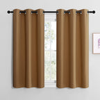 NICETOWN Bedroom Curtains Blackout Drapery Panels, Three Pass Microfiber Thermal Insulated Solid Ring Top Blackout Window Curtains/Drapes (Two Panels, 42 x 50 inches, Gray)