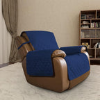Easy-Going Oversized Recliner Cover Reversible Couch Cover Sofa Cover for Living Room Water Resistant Furniture Protector with Elastic Straps for Pets Dog (Oversized Recliner, Navy/Navy)