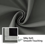 SimpleHome Blackout Curtains Ombre for Living Room,Room Darkening Grey Curtains Set of 2 Panels Thermal Insulated Bedroom Curtains，52 x 84 Inch