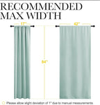 NICETOWN Blackout Curtains for Living Curtains, Aqua Blue, 2 Panels, 42 by 84, Room Darkening Window Curtain Panels, Easy-Care Solid Thermal Insulated Draperies/Drapes for Daughter Room