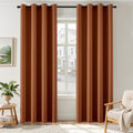 MIULEE Terracotta Blackout Bedroom Curtains Drapes 96 Inch Long 52"x96"