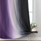 Estelar Textiler Black and Purple Ombre Blackout Curtains 54 Inch Length