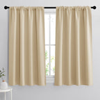 RYB HOME Short Curtains for Bedroom, Room Darkening, Rod Pocket