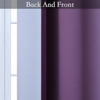 SimpleHome Ombre Room Darkening Curtains for Bedroom, Light Blocking Gradient Purple to Grey White Thermal Insulated Grommet Blackout Window Curtains Drapes for Kids, 2 Panels, 52x63 inches Length