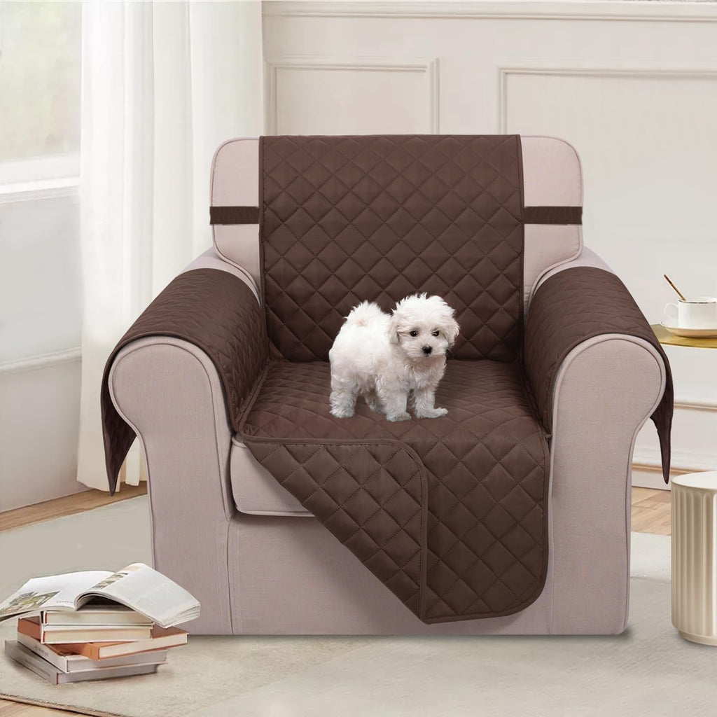 U-NICE HOME Reversible Recliner Chair Covers, Chocolate