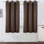 LEMOMO Chocolate Brown Blackout Curtains 40 x 63 Inch Length/Set of 2 Curtain Panels/Thermal Insulated Room Darkening Blackout Curtains for Bedroom